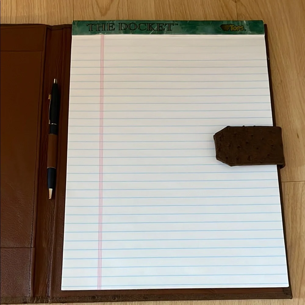 Elegant Brown Leather Portfolio